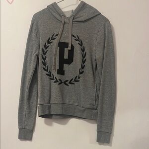 Gray Hoodie with Black Logo